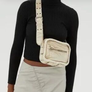 Urban Outfitters Dakota Denim Cream Crossbody Bag